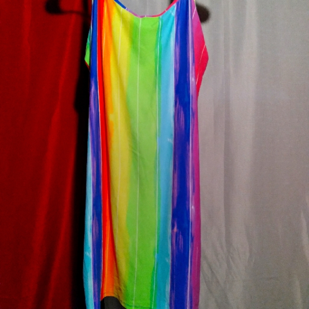 Multi colored spaghetti strap dresses